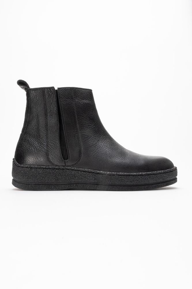 erkek-deri-bilekte-lastikli-bot-SIYAH FLOTER-GLR9028-0102954_0